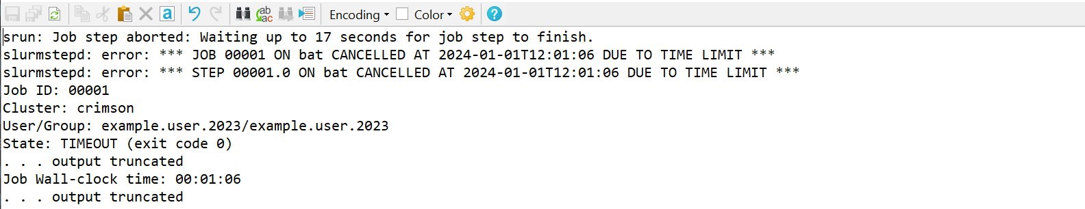 log of job with little time